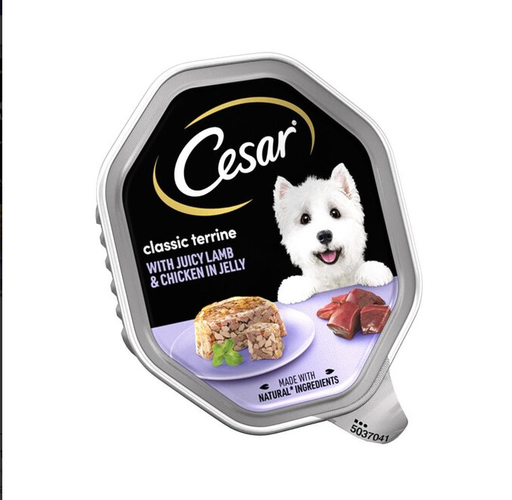 Cesar Classic Terrine With Juicy Lamb & Chicken In Jelly 14 X Tray 09.25