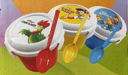 Limited Edition Brand New Kellogg' Cereal Container Break Fast Pots Set Of 3