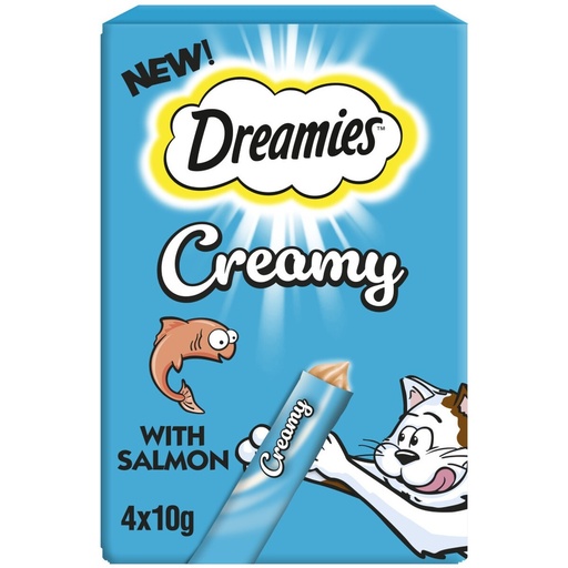 New Dreamies Creamy With Scrumptious Salmon Cats & Kittens