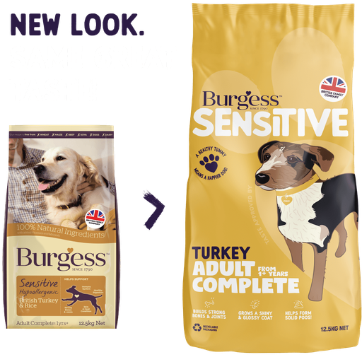 Burgess Sensitive Turkey & Rice Adult Dog Food -