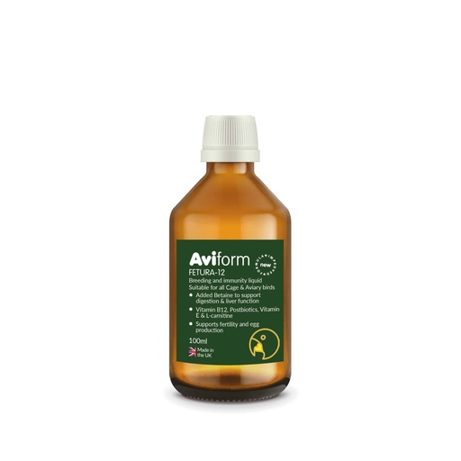 Aviform Fetura-12 Liquid Breeding & Immunity Supplement - Birds + Pump