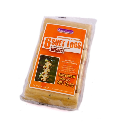 [UNI007] Unipet Suet To Go - Insect Suet Logs (Pack Of 6 Logs)