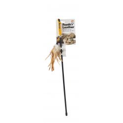 Ruff 'N' Tumble Feath 'R' Leather Cat Dangler