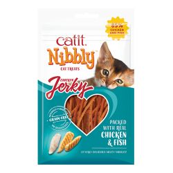 [817491] Catit Nibbly Jerky Chicken & Fish Treats