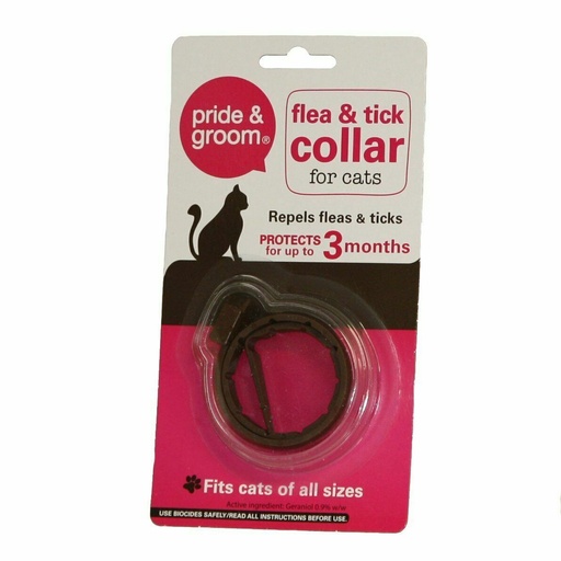 Pride & Groom Flea & Tick Collar For Cats (Repels & Protects Upto 3 Months)