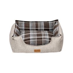 Dubex British Tartan Dog Bed Light & Dark Grey