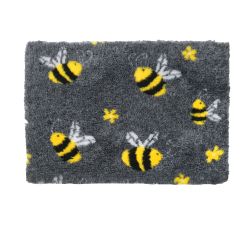Vetbed Non Slip Charcoal & Yellow Bees