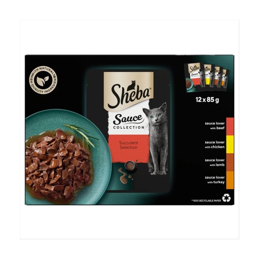 Sheba Sauce Collection Wet Cat Food Pouches Succulent In Gravy