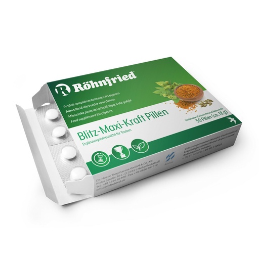Rohnfried Blitz Maxi-Kraft Pill For Pigeons, High Energy Flying & Breeding Etc