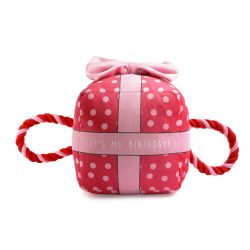 Ancol Pawty Its My Birthday Present Tugger Pink