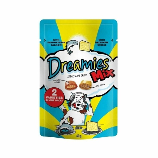 Dreamies Mix Cat Treats With Scrumptious Salmon & Delicious Cheese