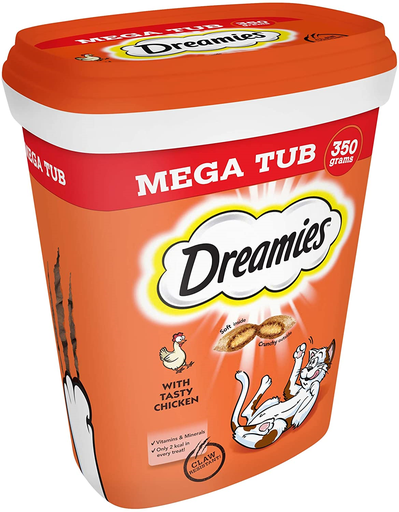 Dreamies Mega Tub Cat Treat With Chicken