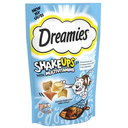 Dreamies Shakeups With Multivitamins Seafood Celebrations Cat Treats