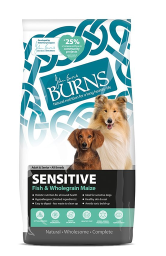 Burns Sensitive (Fish & Wholegrain Maize) Adult & Senior Breeds Dog Food