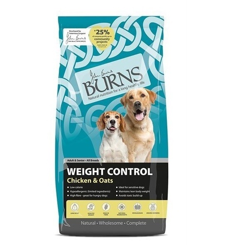 Burns Weight Control (Chicken & Oats) Adult & Senior All Breeds Dog Food