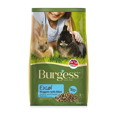 Burgess Excel Rabbit Junior & Dwarf Nuggets With Mint