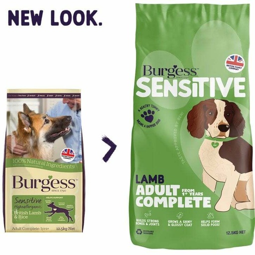 [BUR268] Burgess Sensitive Lamb & Rice Dog Food