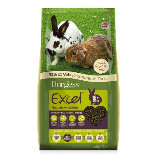 Burgess Excel Rabbit Nuggets 16 Weeks Plus With Mint
