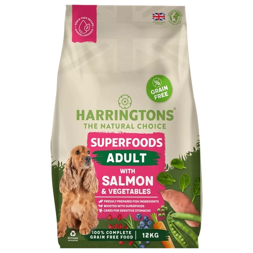 Harringtons Super Foods Adult Salmon With Vegetables Dog Food Grain Free