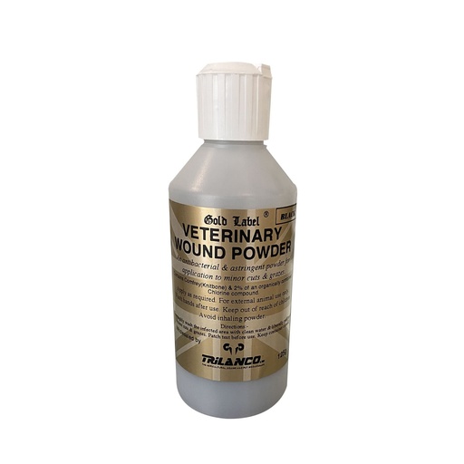 Gold Label Veterinary Wound Powder White Use On All Animals, Horse & Pony